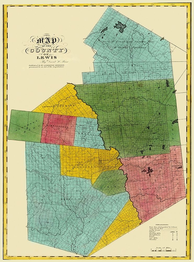 Lewis New York Landowner - Burr 1829
