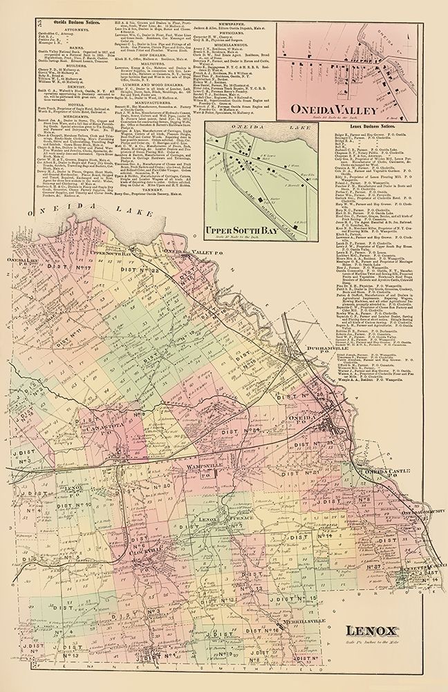 Lenox New York Landowner - Whitman 1875