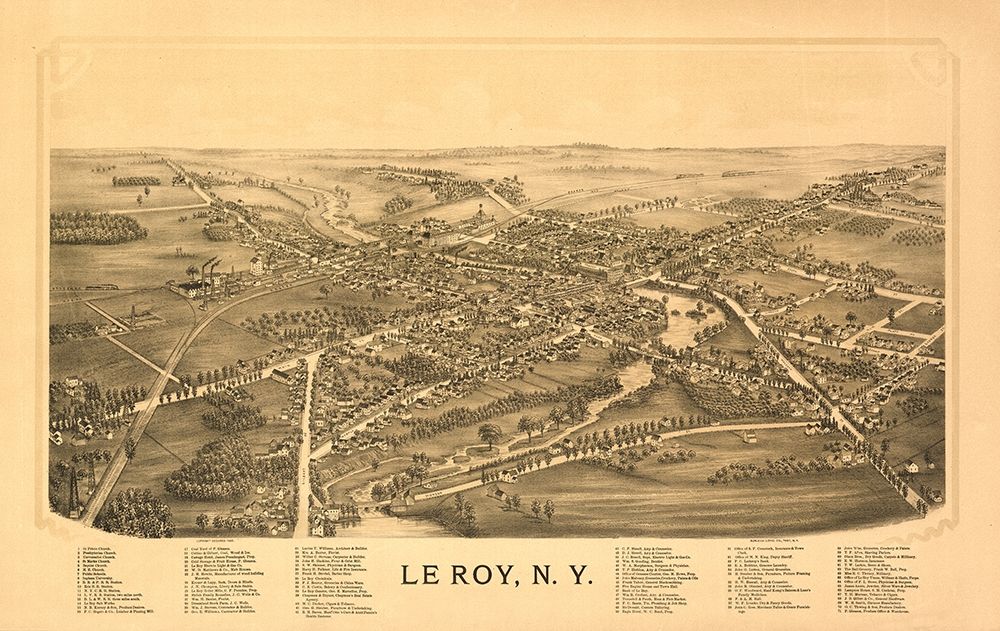 Le Roy New York - Burleigh 1892