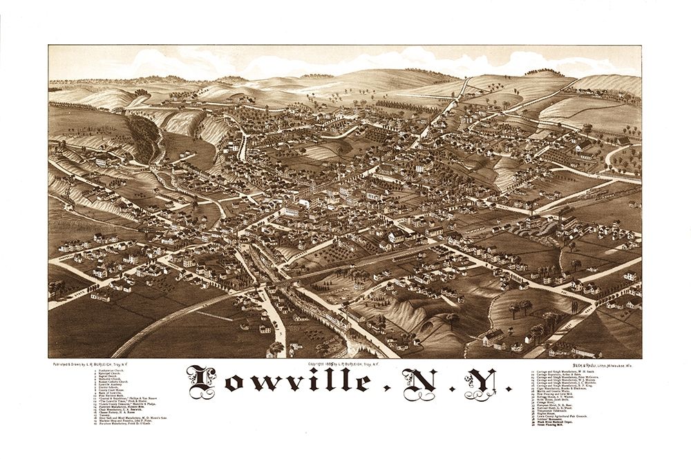Lowville New York - Burleigh 1885