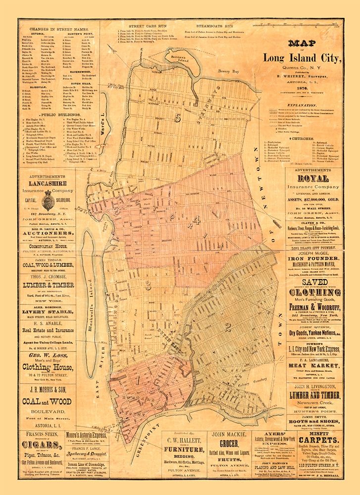 Long Island New York - Whitney 1876