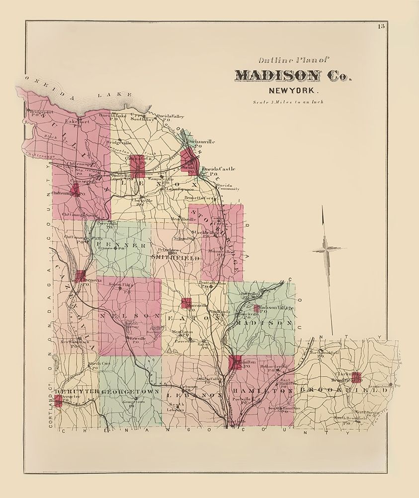 Madison New York - Whitman 1875