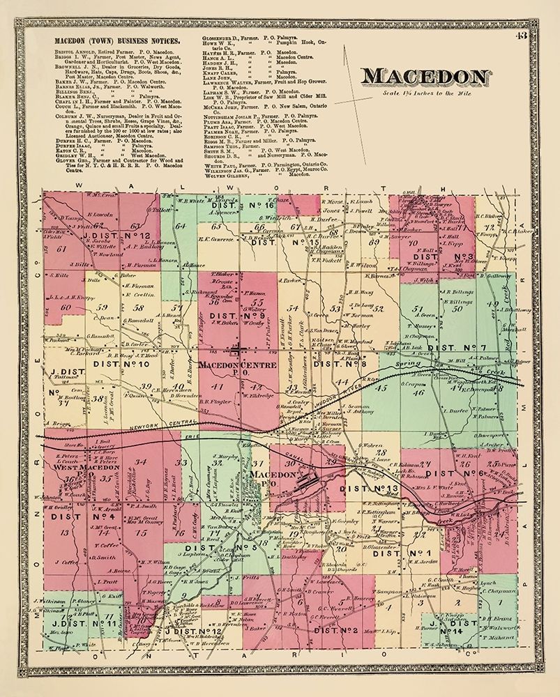 Macedon New York Landowner - Beers 1874