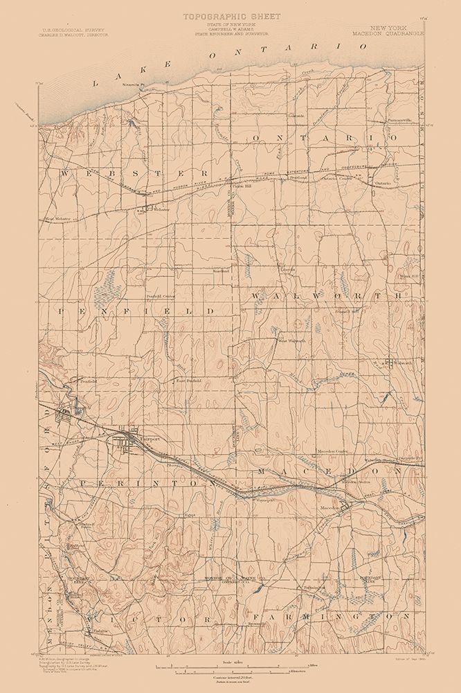 Macedon New York Quad - USGS 1900