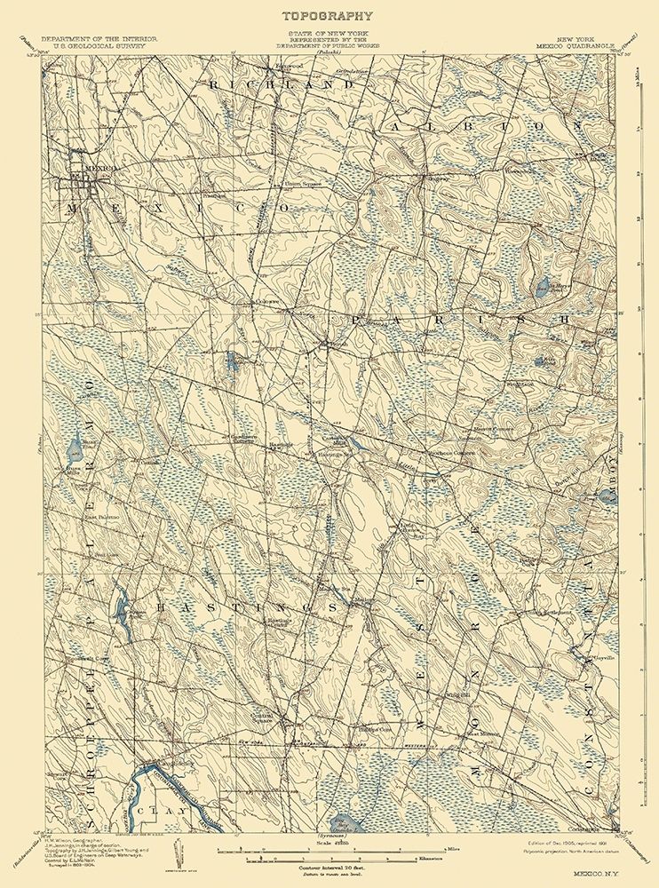 Mexico New York Quad - USGS 1905