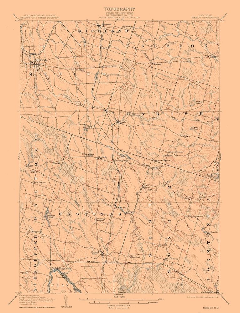 Mexico New York Quad - USGS 1905