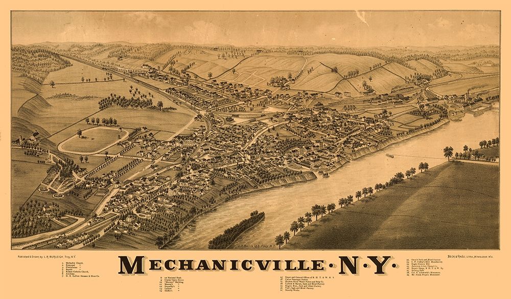 Mechanicville New York - Burleigh 1880