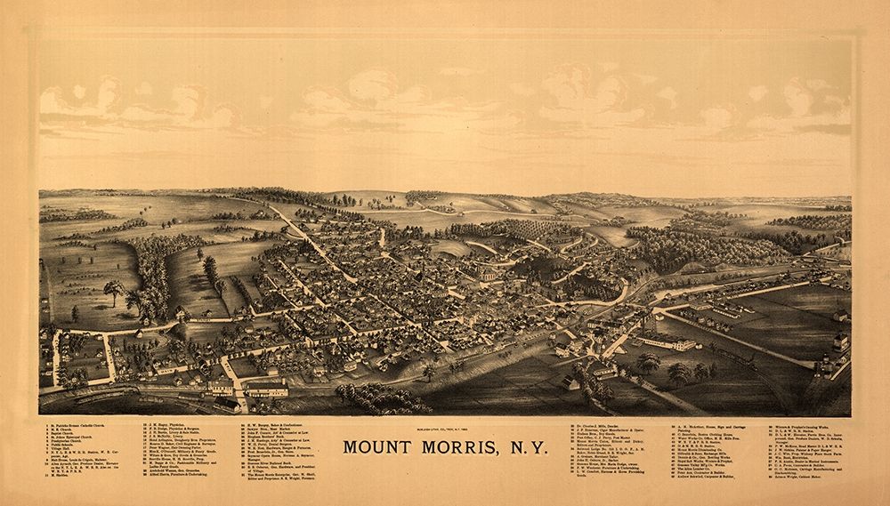 Mount Morris New York - Burleigh 1893