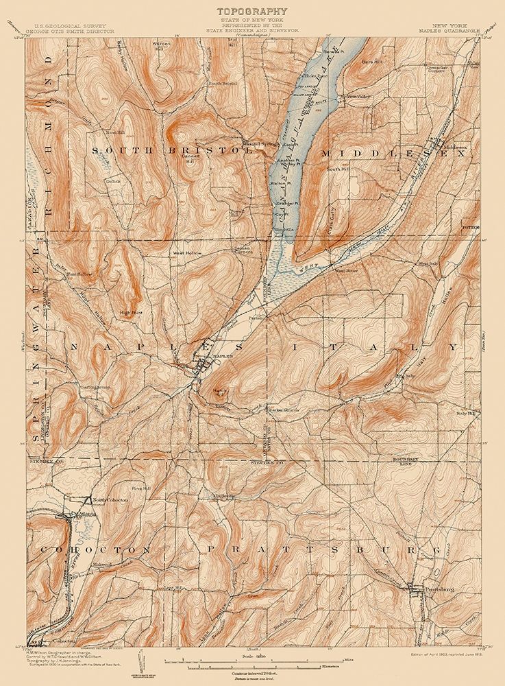 Naples New York Quad - USGS 1903