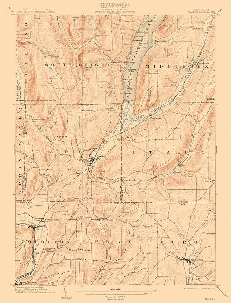 Naples New York Quad - USGS 1903