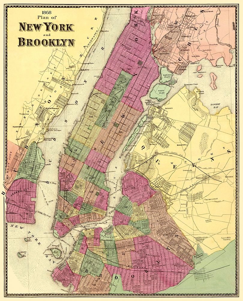 New York, Brooklyn New York - Beers 1868