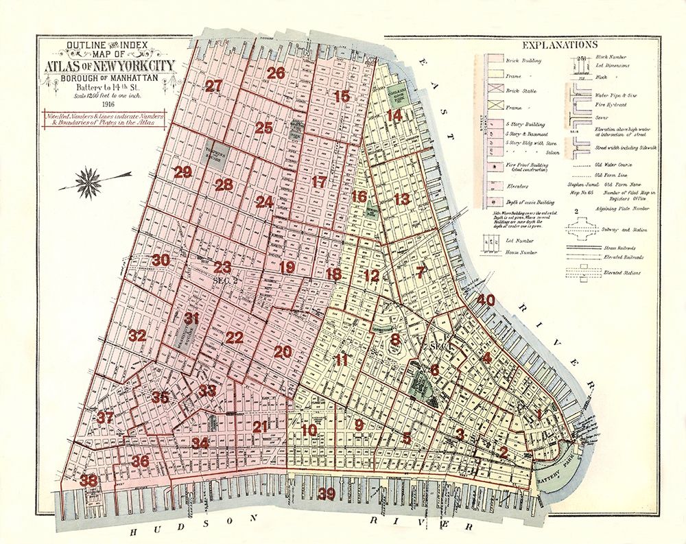 New York, Manhattan New York - 1916