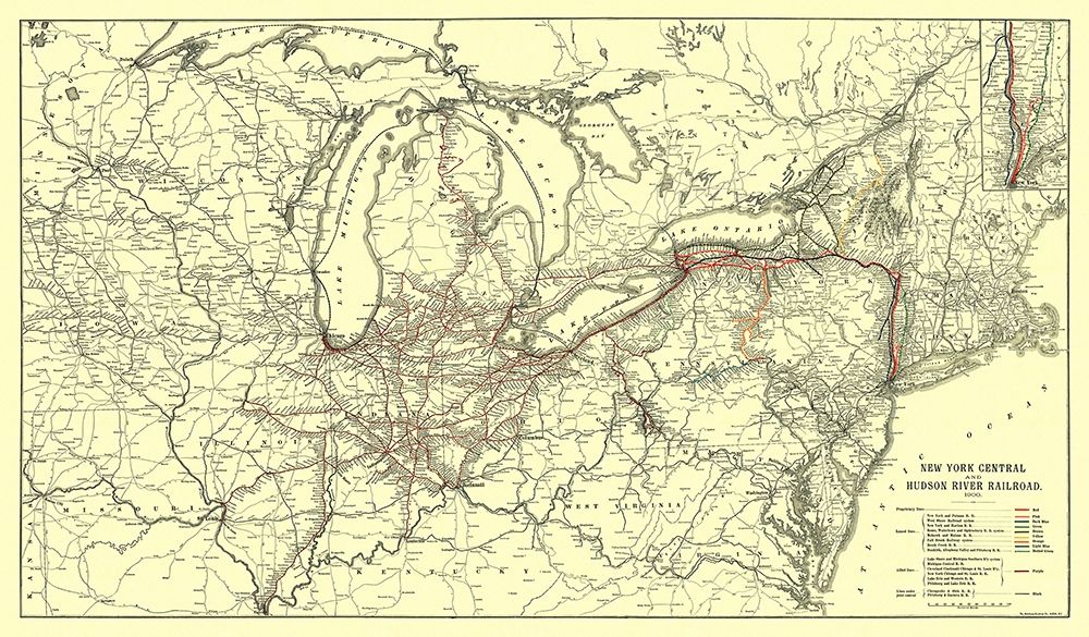 New York Central, Hudson River Railroad 1900