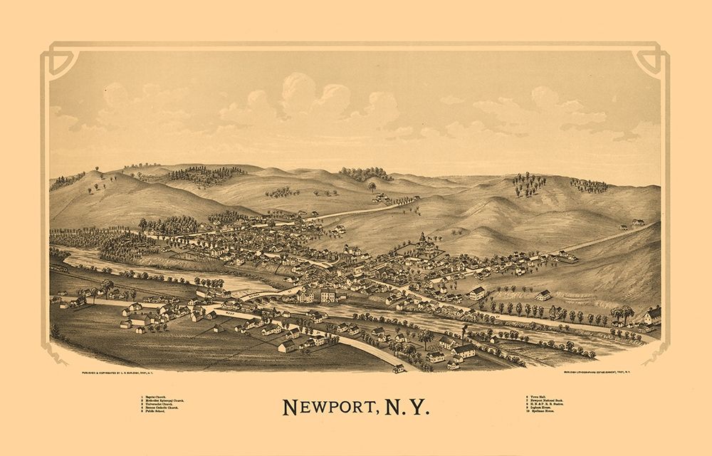 Newport New York - Burleigh 1890