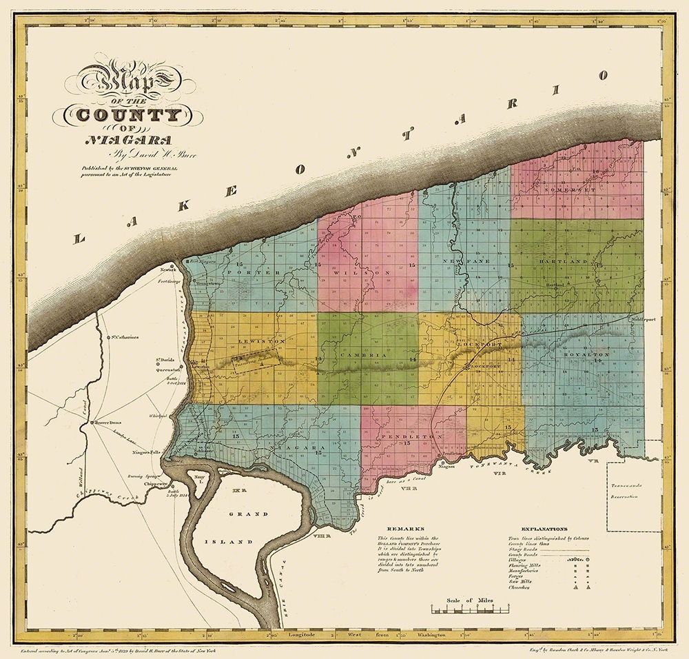 Niagara New York - Burr 1829