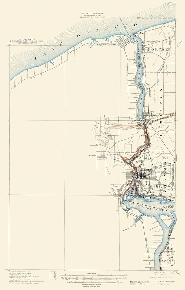 Niagara Falls New York Quad - USGS 1901