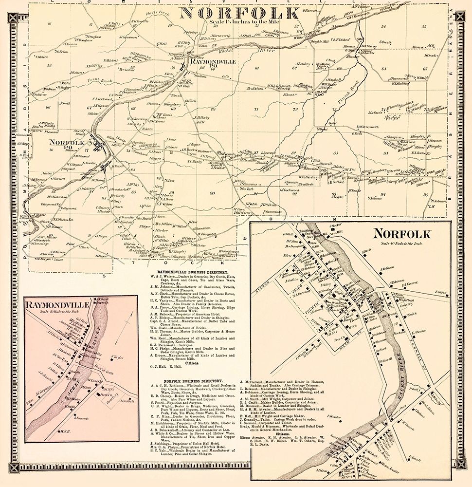 Norfolk New York Landowner - Stone 1865
