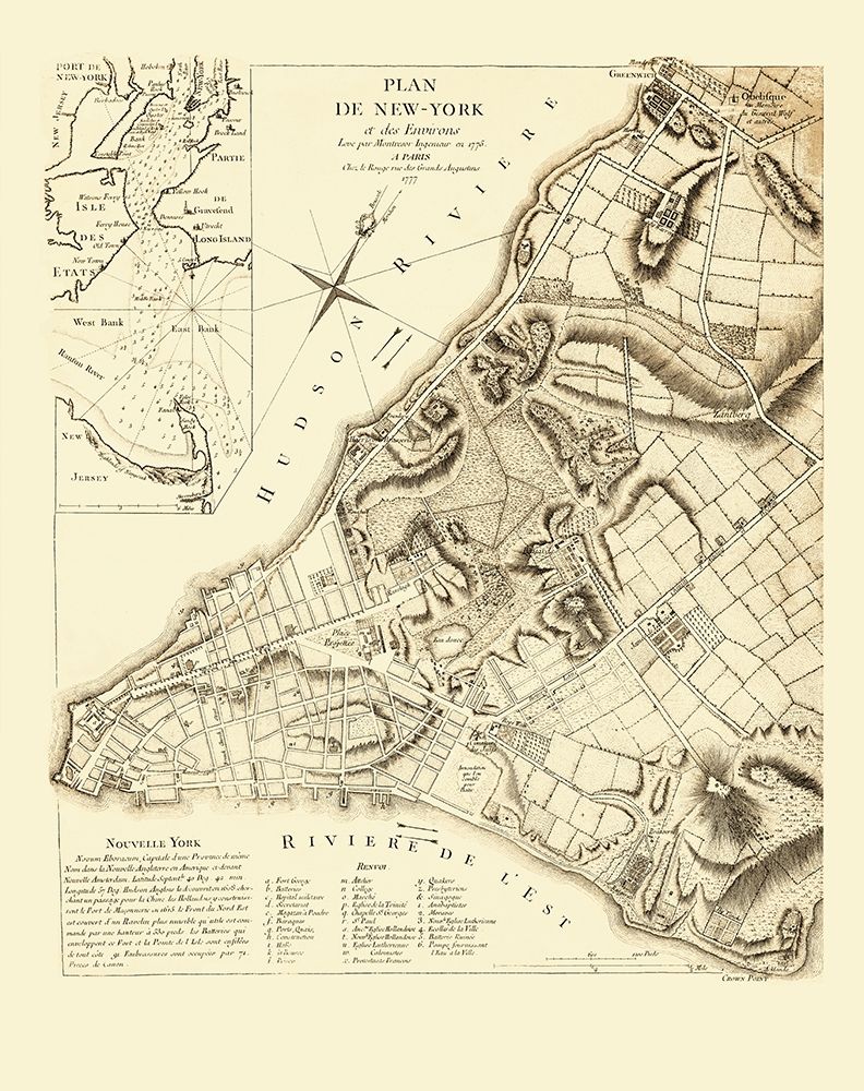 New York New York Planning - French Engineers 1775