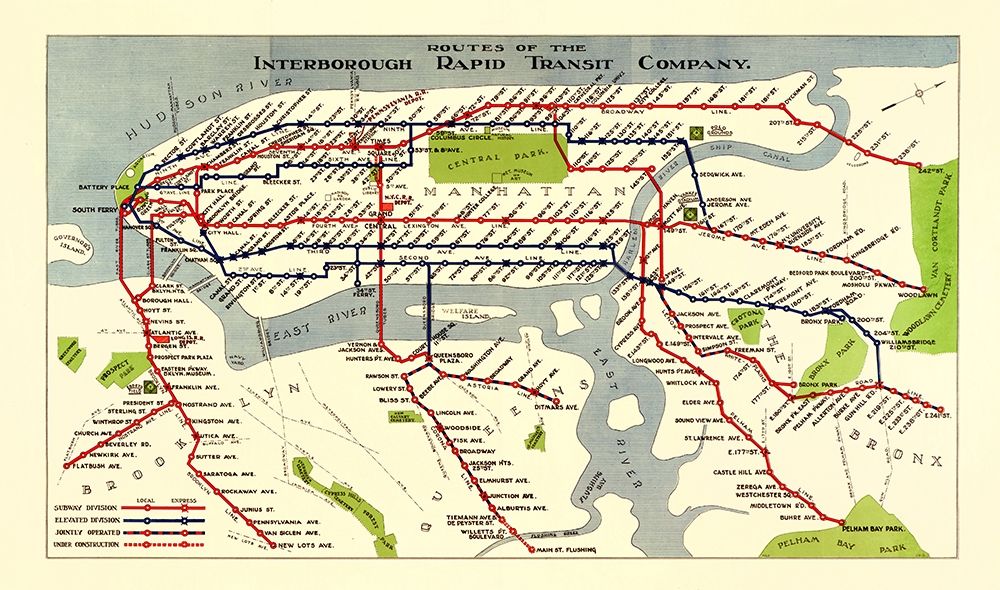 New York City IRT Routes - 1924