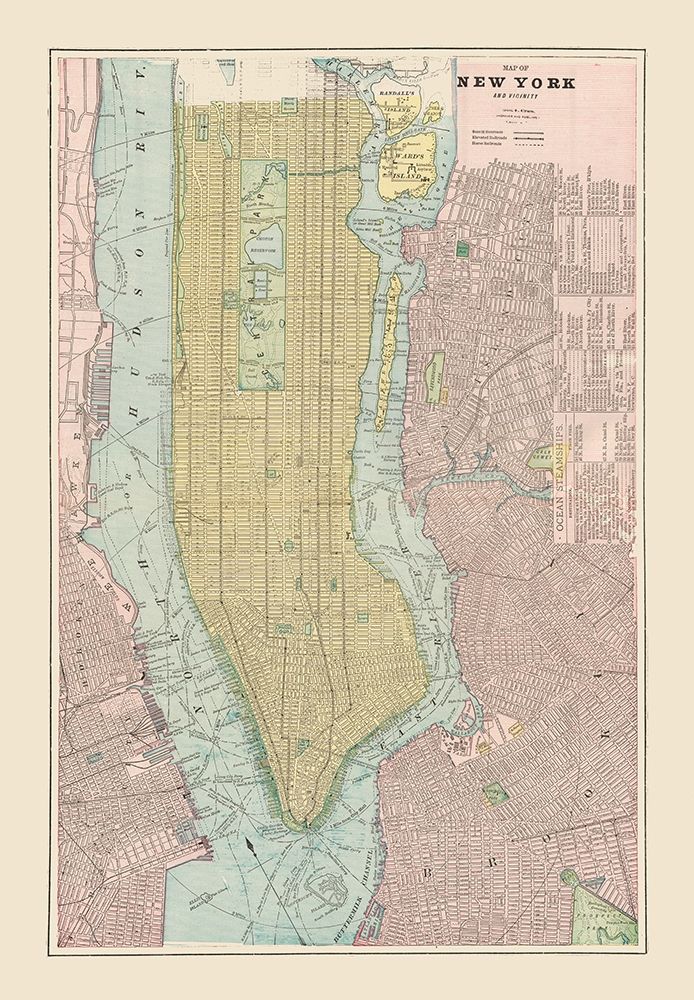New York  New York - Cram 1892