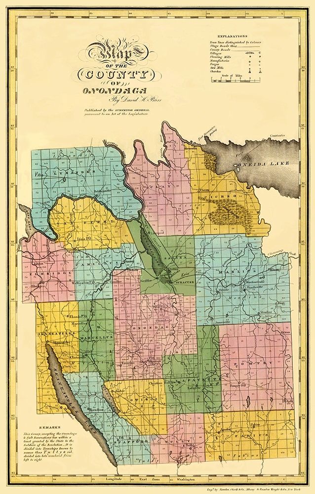 Onondaga New York Landowner - Burr 1829