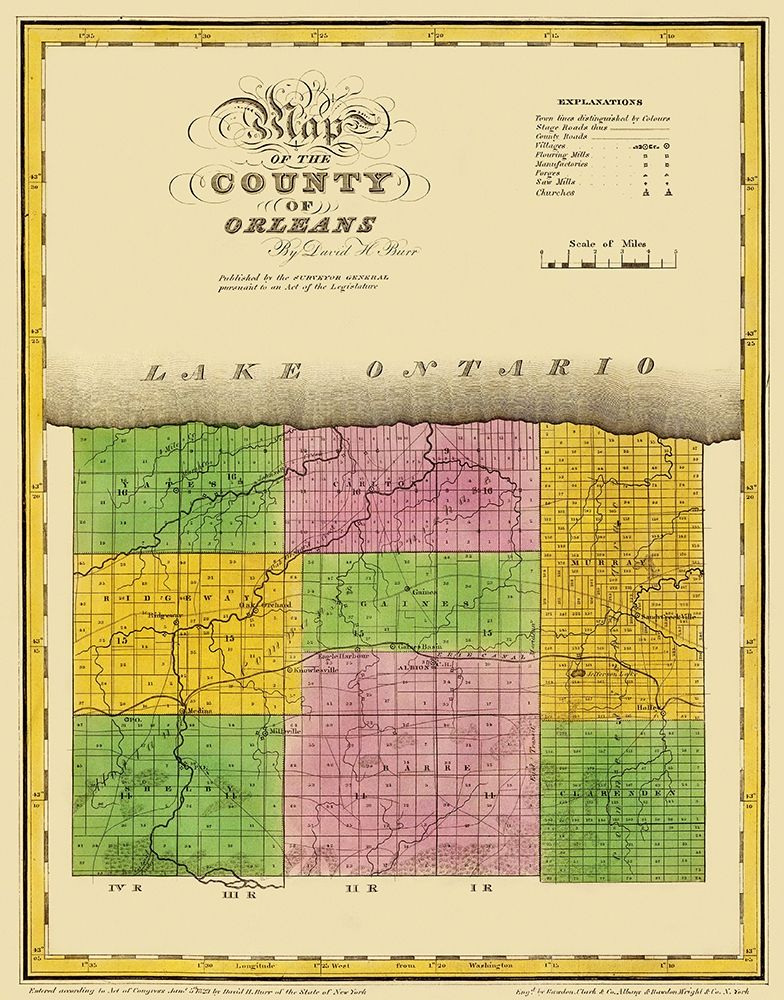 Orleans New York - Burr 1829