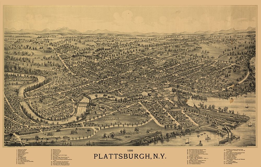 Plattsburgh New York - Burleigh 1899
