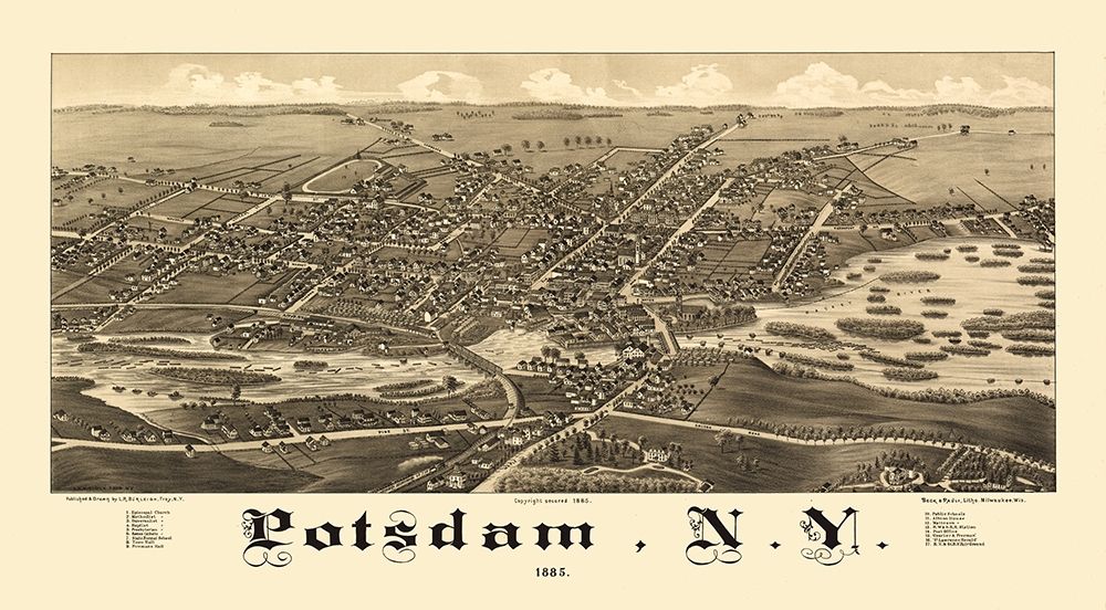 Potsdam New York - Burleigh 1885