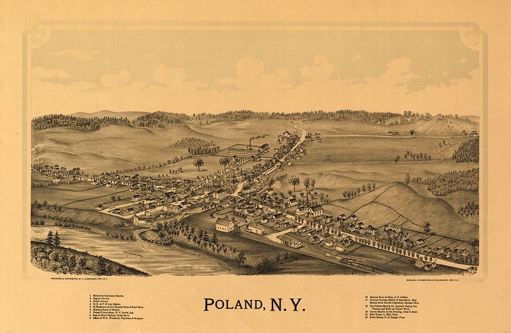 Poland New York - Burleigh 1890