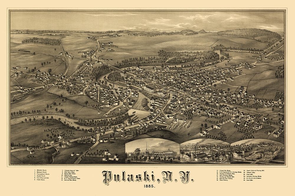 Pulaski New York - Burleigh 1885