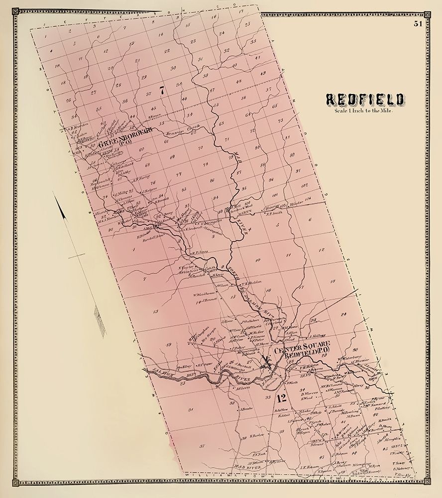 Redfield New York Landowner - Stone 1866