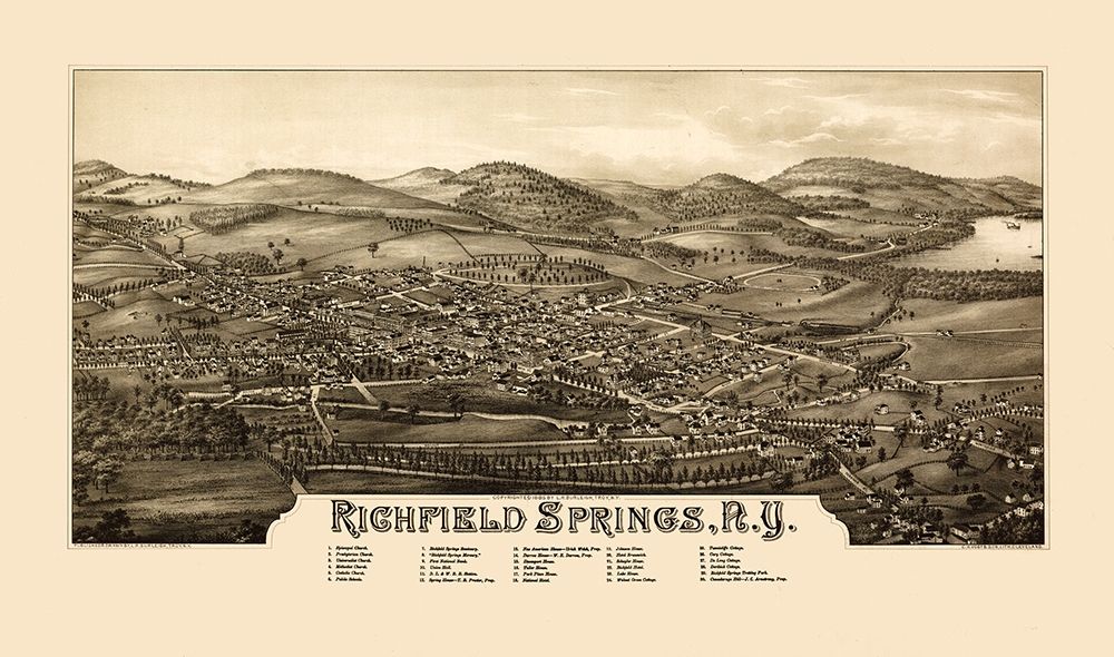 Richfield Springs New York - Burleigh 1885
