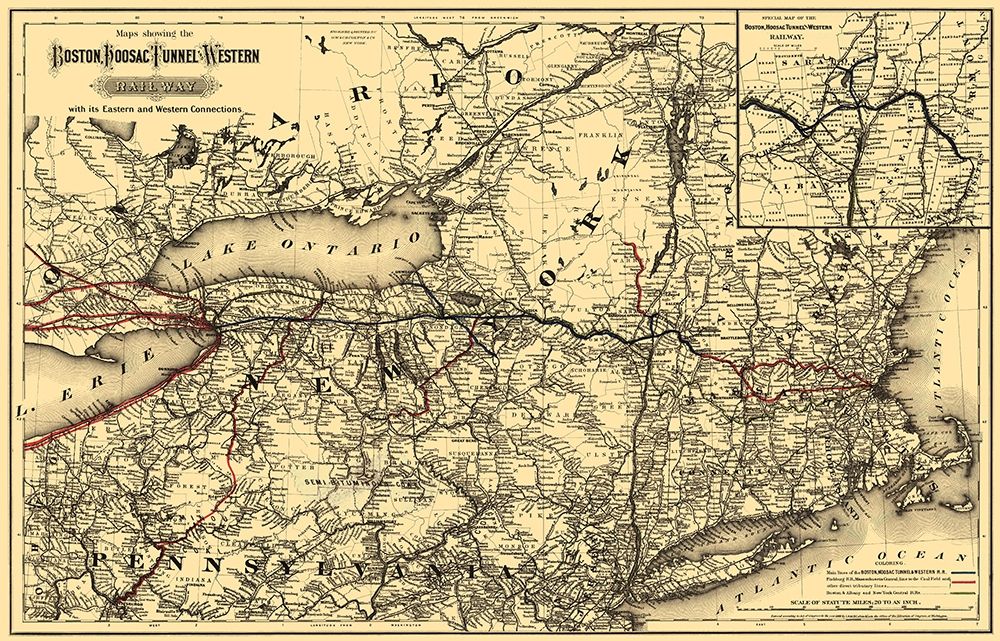 Boston, Hoosac Tunnel and Western Railway 1881