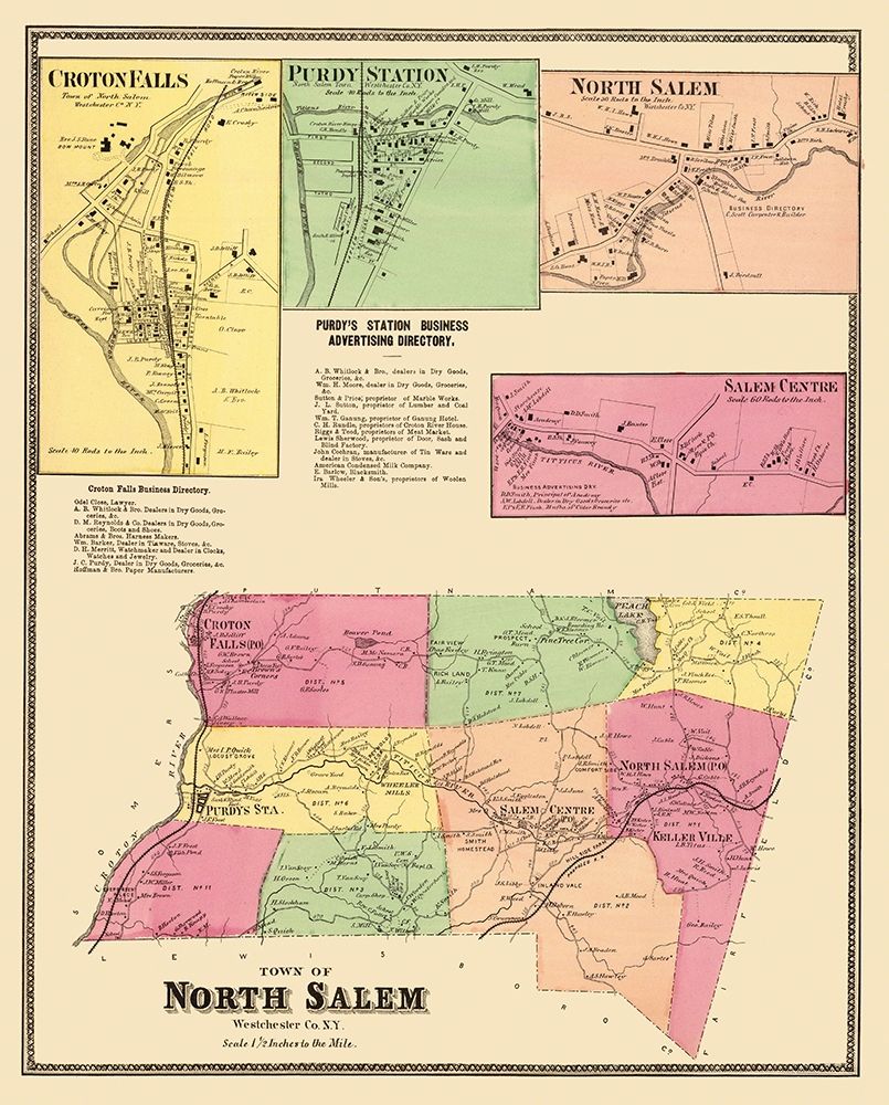 North Salem New York Landowner - Beers 1868