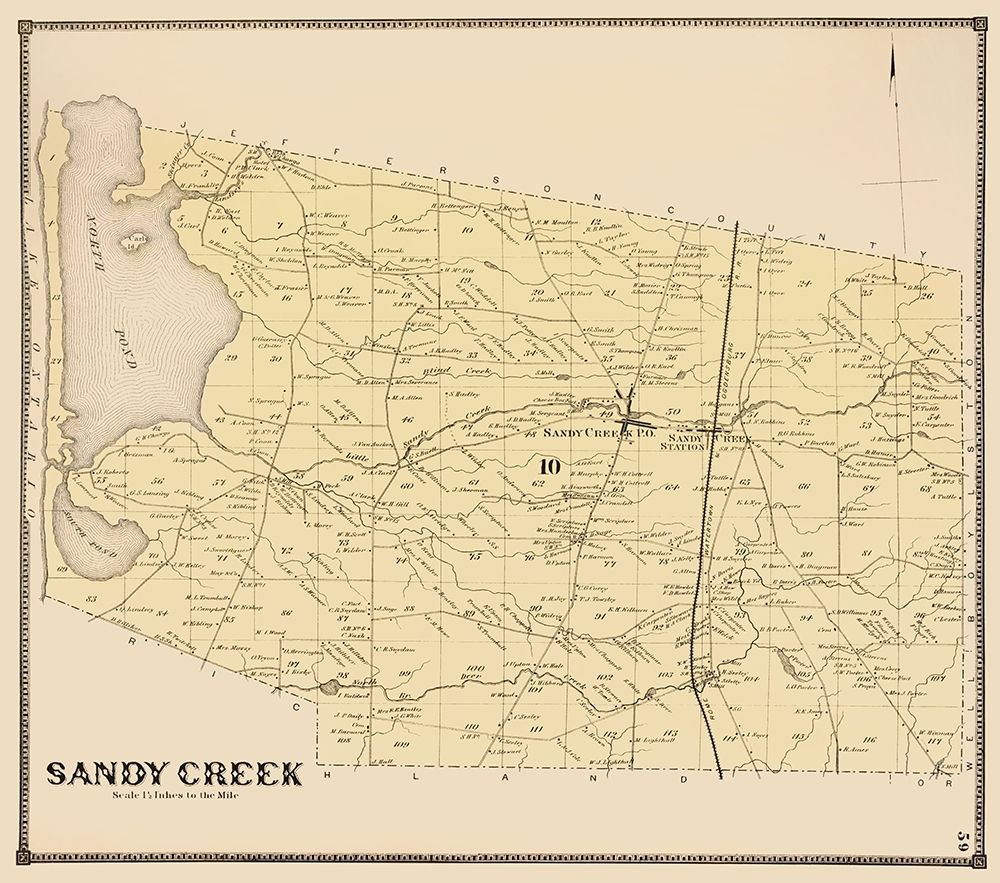 Sandy Creek New York Landowner - Stone 1866