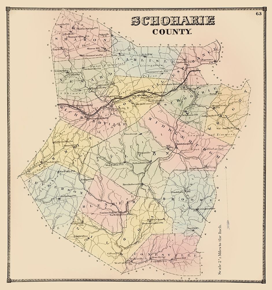 Schoharie New York - Burr 1866