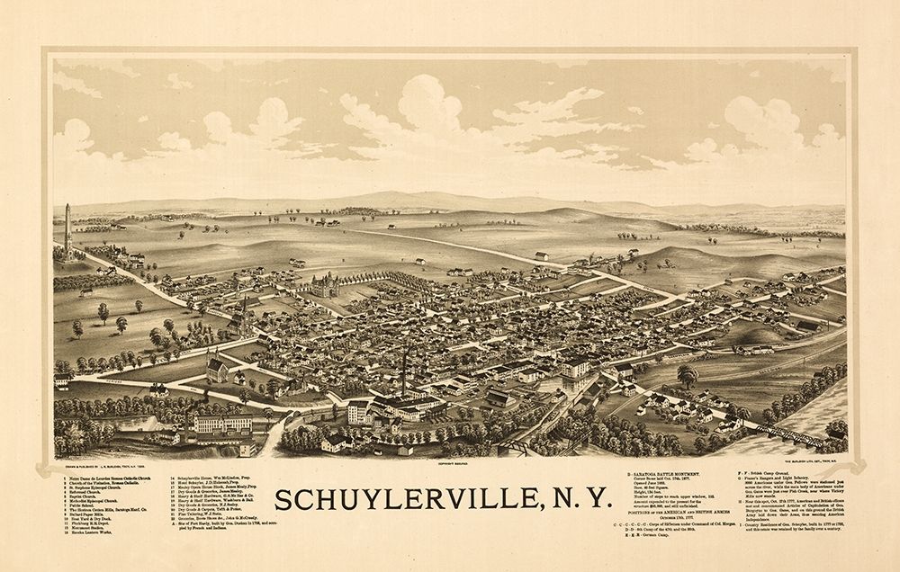 Schuylerville New York - Burleigh 1889