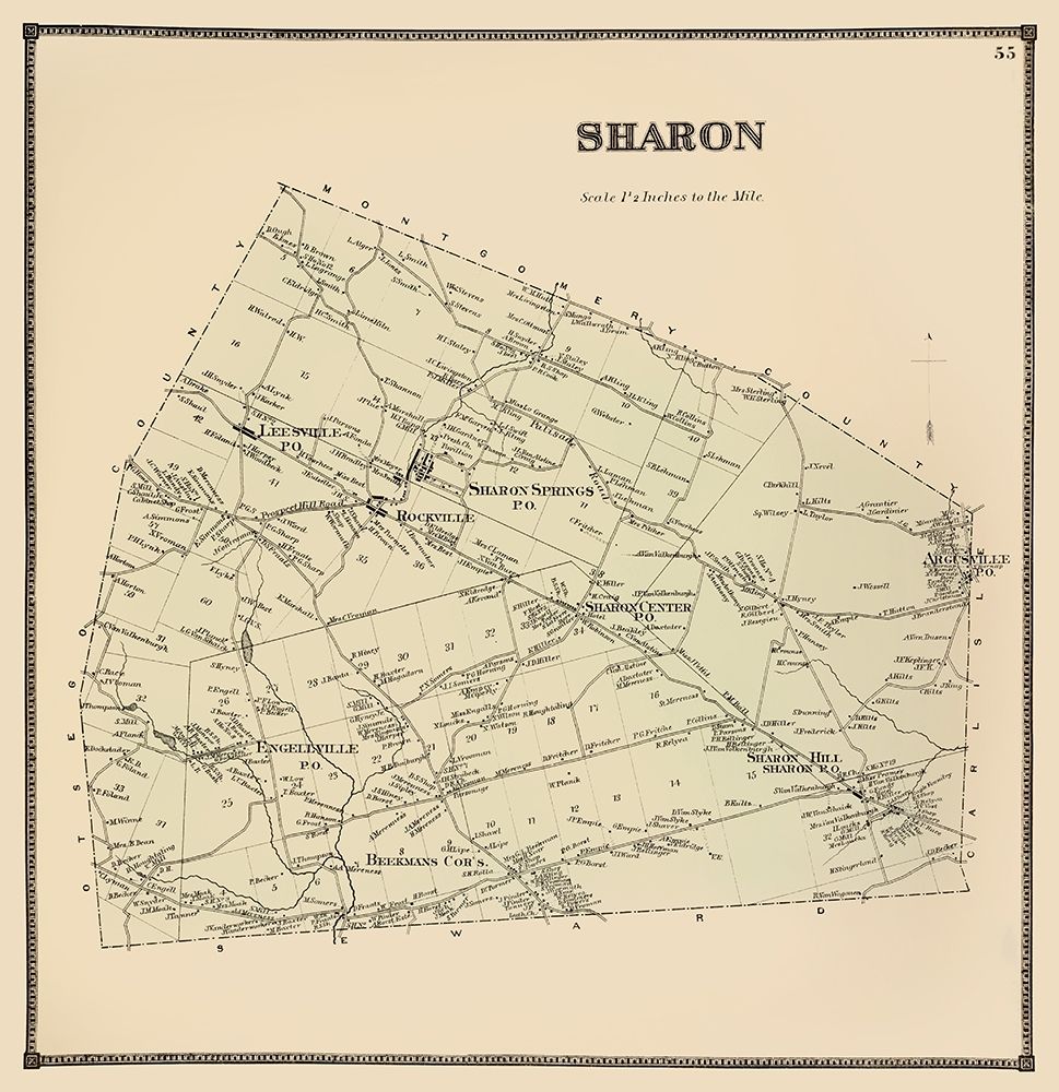 Sharon New York Landowner - Stone 1866