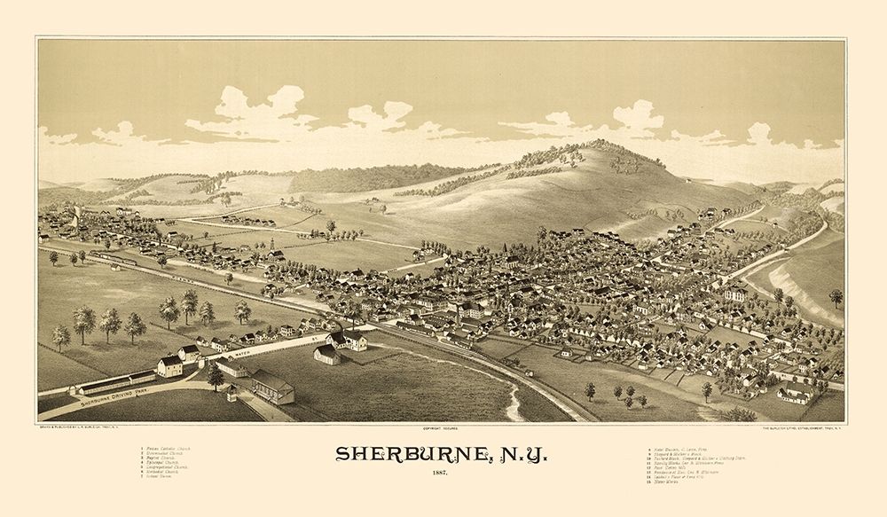 Sherburne New York - Burleigh 1887