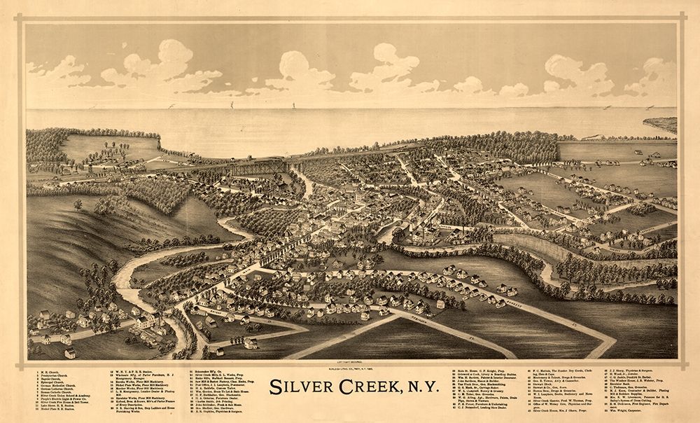 Silver Creek New York -Burleigh 1892