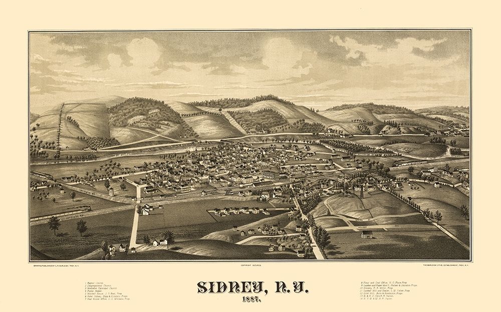 Sidney New York - Burleigh 1887