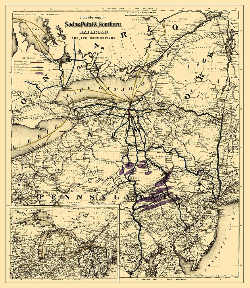 Sodus Point and Southern Railroad - Colton 1872