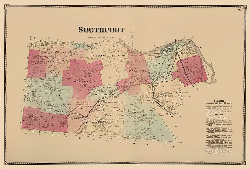 Southport New York - Beers 1869