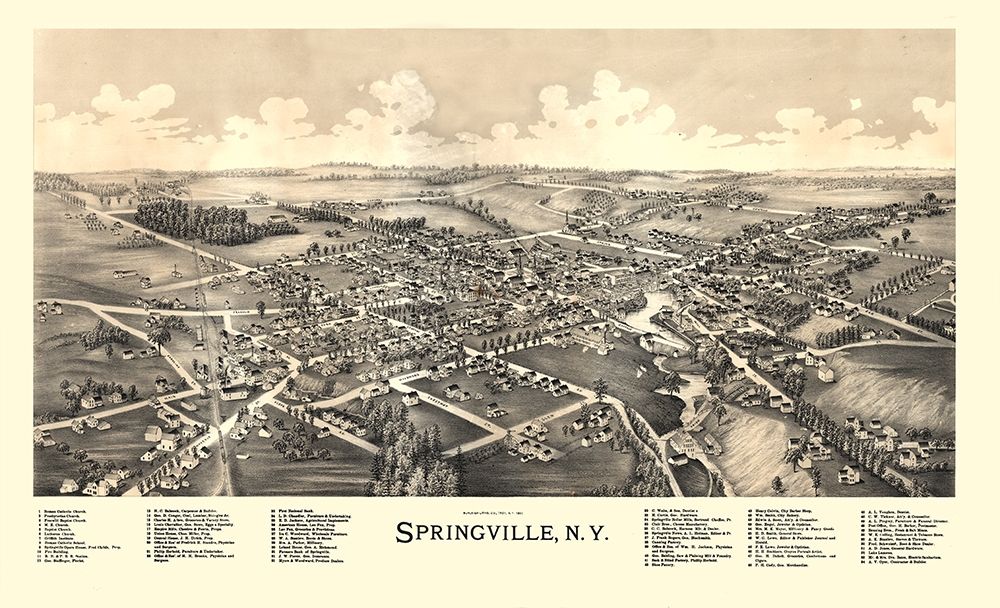 Springville New York - Burleigh 1892
