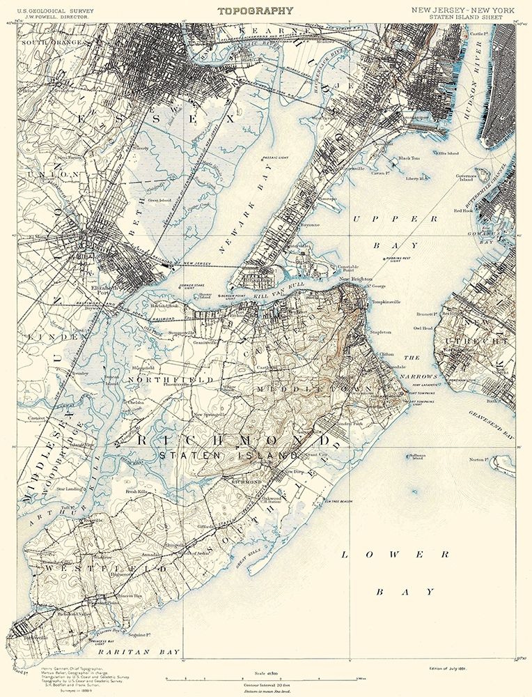 Staten Island New York New Jersey Sheet