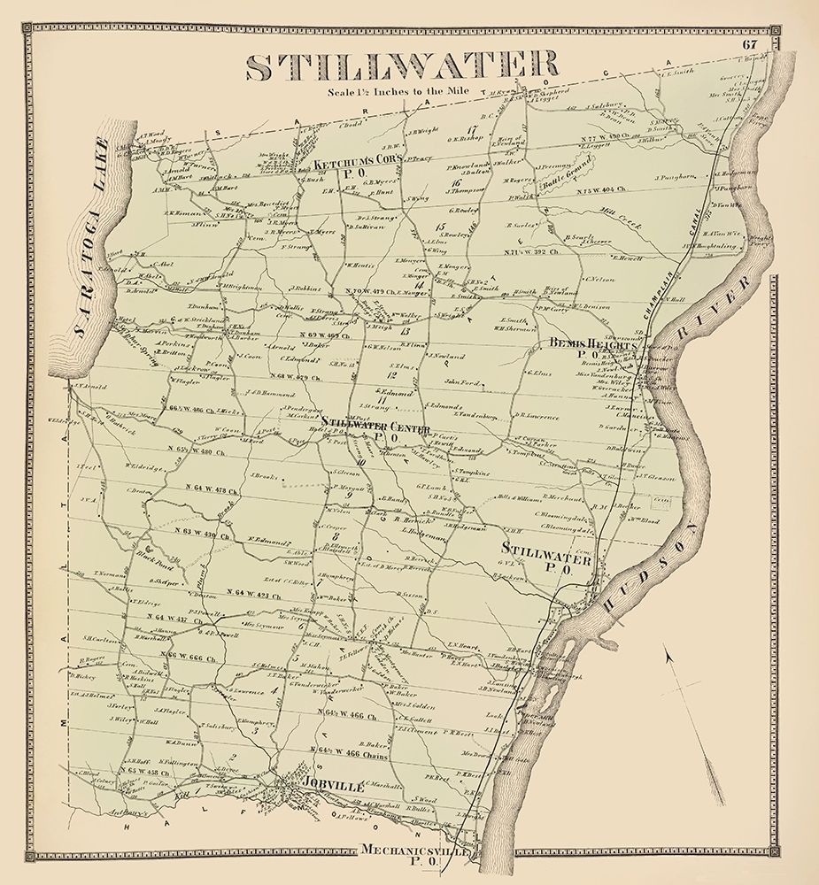 Stillwater New York Landowner - Stone 1866