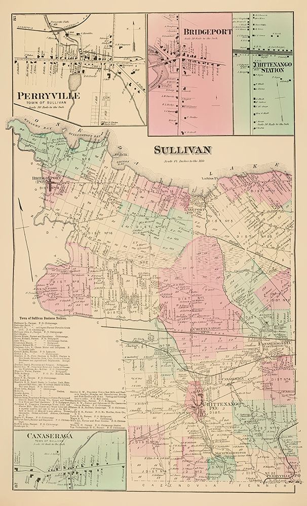 Sullivan New York Landowner - Whitman 1875