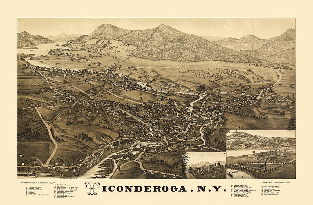 Ticonderoga City New York - Beck 1884