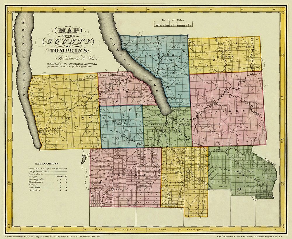 Tompkins New York - Burr 1829