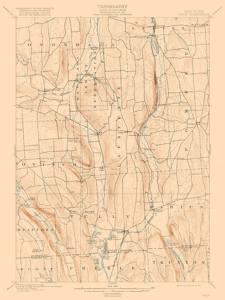 Tully New York Quad - USGS 1900